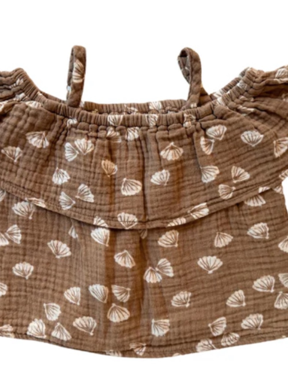 Rylee + Cru Shell Print Off-Shoulder Top 2–3Y